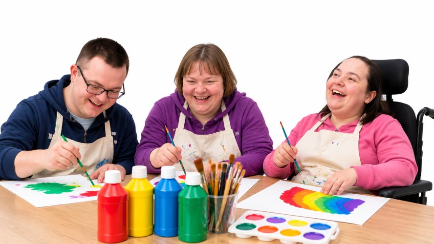 People doing  art