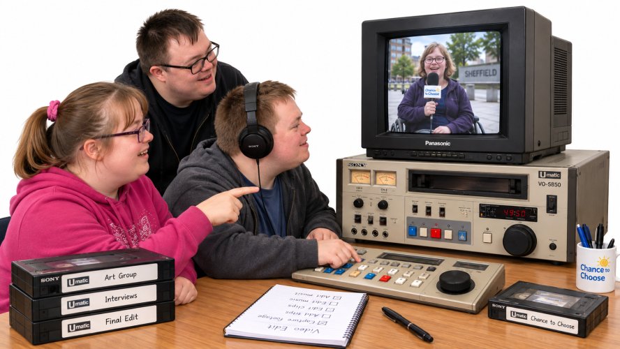 Peope editing video